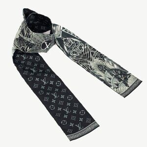 Louis Vuitton LV Buildings Black Art Deco & Monogram Studded Bandeau